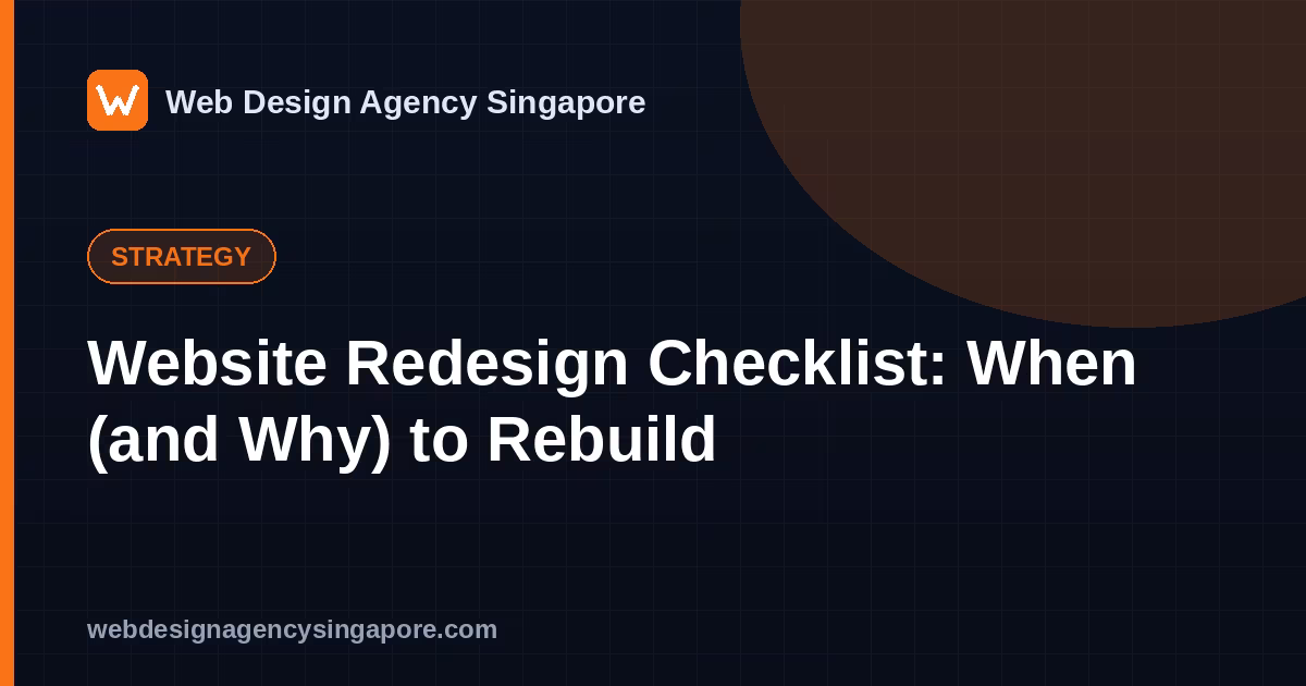Website Redesign Checklist: When (and Why) to Rebuild